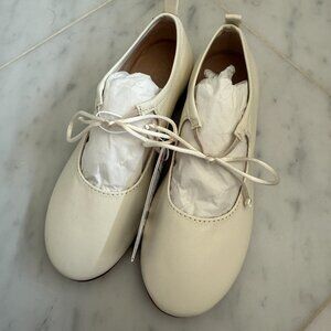 NWT Zara Cream-Colored Girls Dress Shoes with Bow Size 29